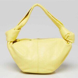 Bottega Veneta Yellow Leather Double Knot Mini Shoulder Bag
